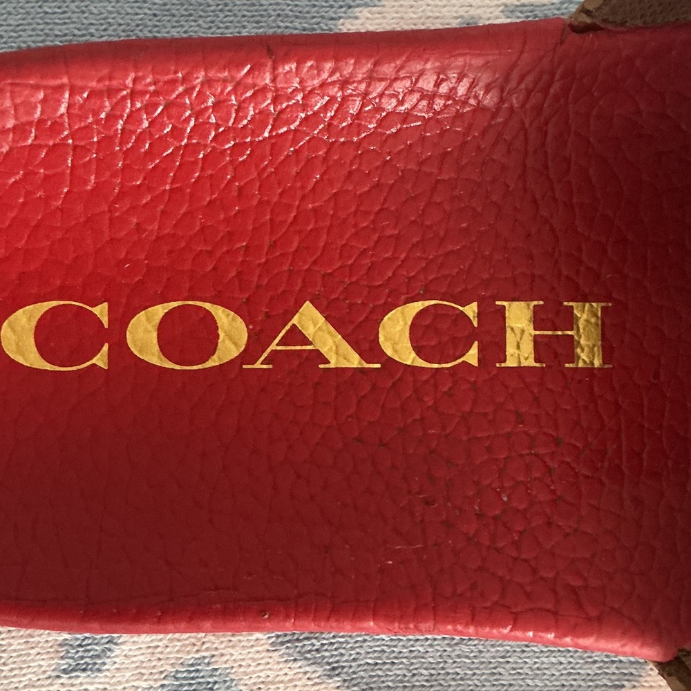 Coach Red Slides with Strawberry Print - Picture 2 of 3